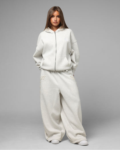 Loiter Pearl Zip Hoodie Off White
