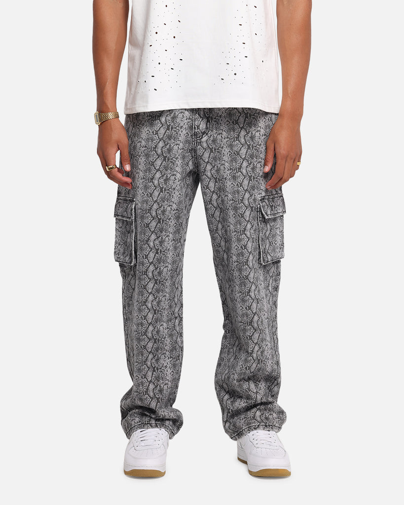 XXIII Snake Skin Cargo Pants Black Snake Print | Culture Kings US