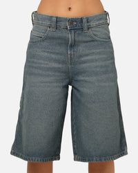 Dickies Denim 13" Loose Jean Shorts Khaki Tinted Blue