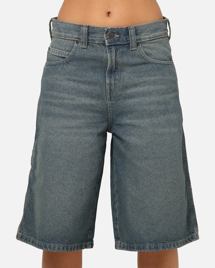 Dickies Denim 13" Loose Jean Shorts Khaki Tinted Blue