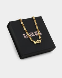 Raising Hell Women's Baby Necklace Gold