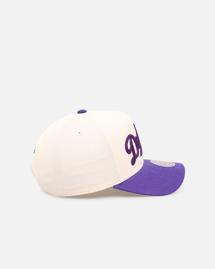Mitchell & Ness Los Angeles Dodgers 'Chainstitch Wordmark' Pro Pinch Snapback Purple