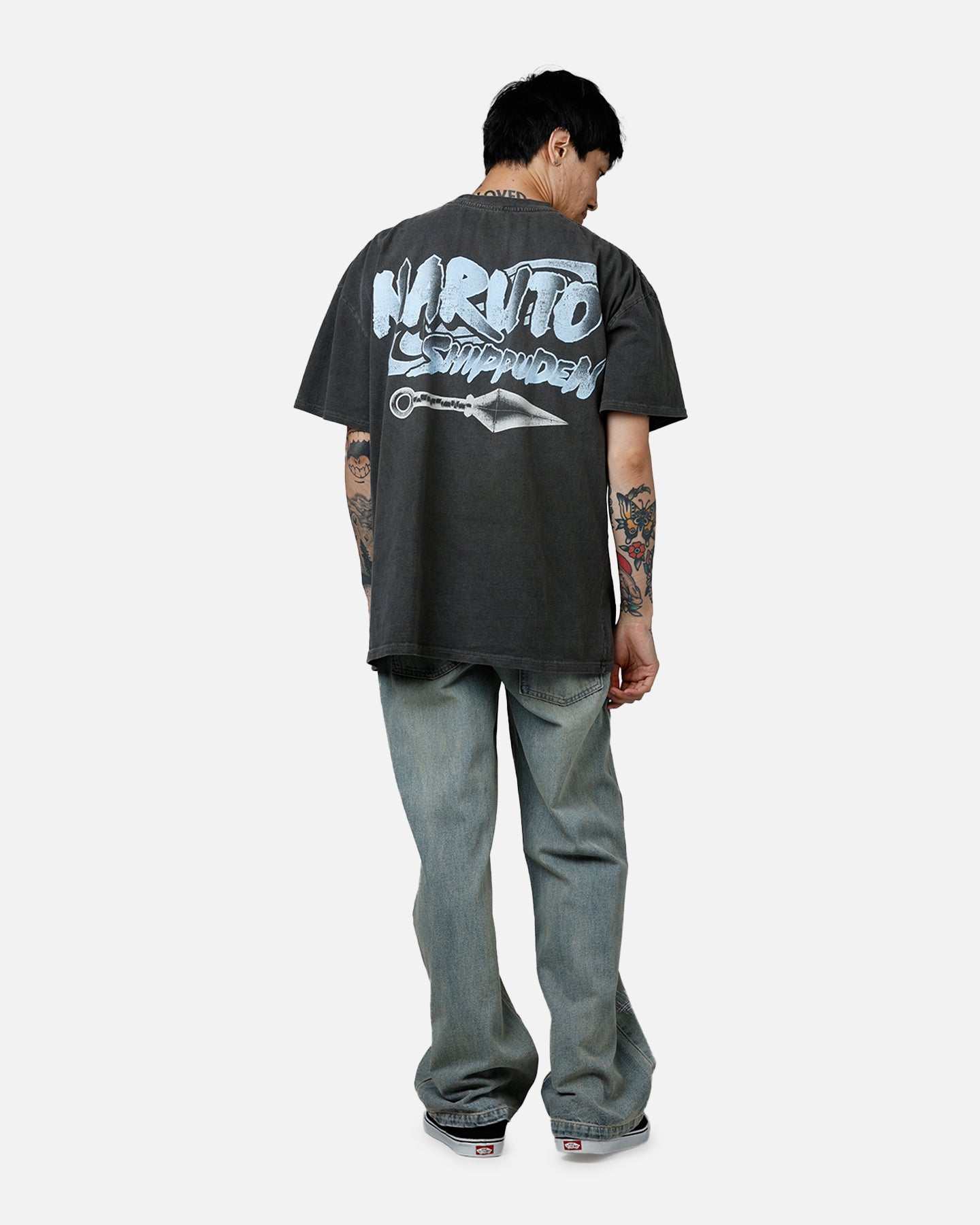 73Studio X Naruto Naruto Shippuden Heavyweight T-Shirt Black Wash