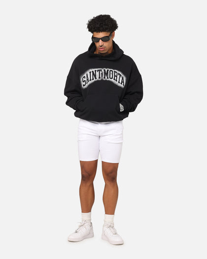 Saint Morta Spray Logo Boxy Hoodie Black