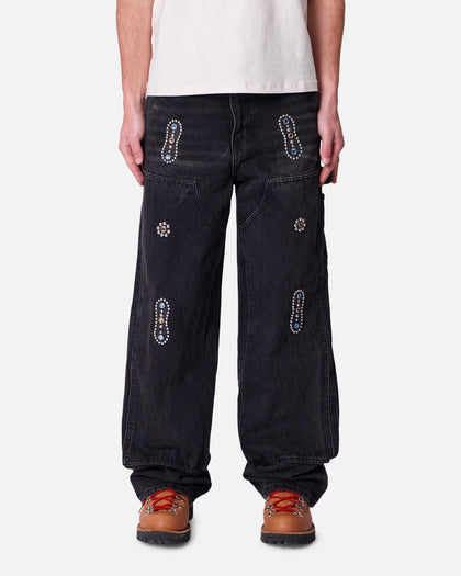 MNML Ultra Baggy Western Jewel Jeans Washed Black