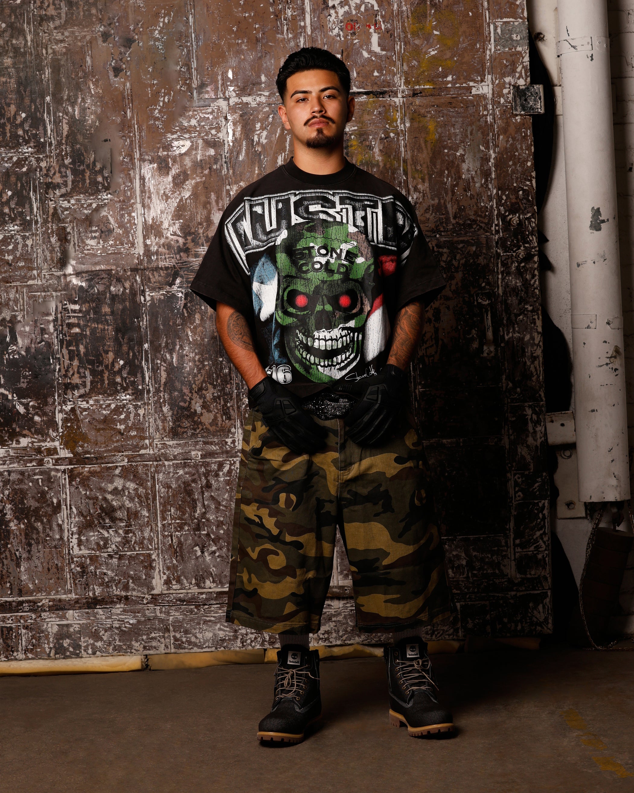 Loiter X WWE Stone Cold Vintage T-Shirt Vintage Black | Culture