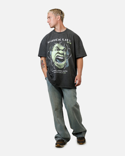 73Studio X Shrek Rave Vintage T-Shirt Black Wash