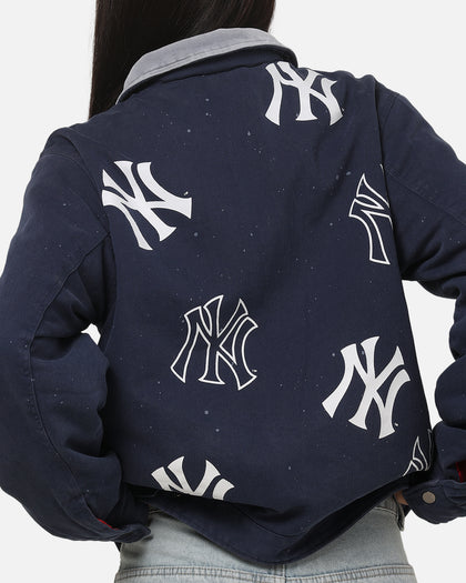 Majestic Athletic New York Yankees Paint Splat Carpenter Jacket Indigo