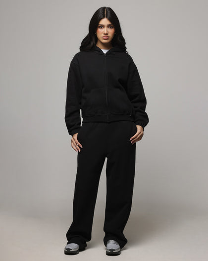 American Thrift Women's Classic Zip Hoodie Black