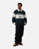 Carre Varsity Long Sleeve Polo Shirt Vintage Navy