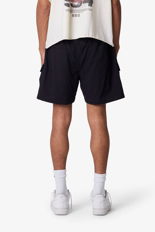 MNML Mesh Mud Cargo Shorts Black