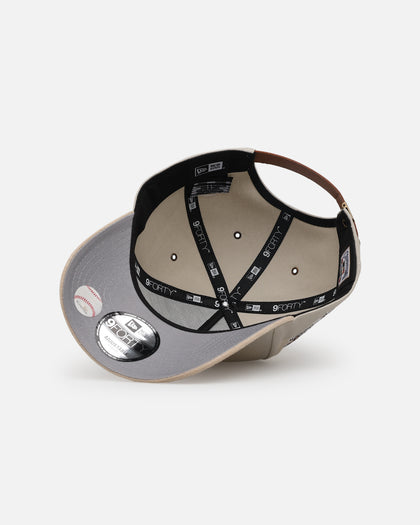 New Era New York Yankees 'Cream Suede' 9FORTY A-Frame Strapback Stone/Oatmilk