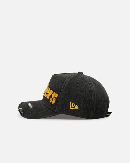 New Era Pittsburgh Steelers 'Distressed Denim 2.0' 9FORTY A-Frame Strapback Black