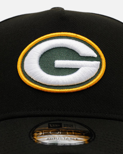 New Era Green Bay Packers 'Black And Team Color' 9FORTY A-Frame Snapback Black/Official Team Color