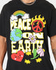 Goat Crew Peace On Earth Vintage T-Shirt Washed Black