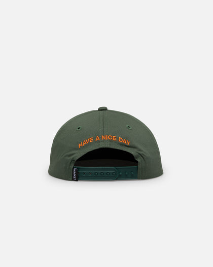 Market Offset Arc 6 Panel Snapback Hat Sage