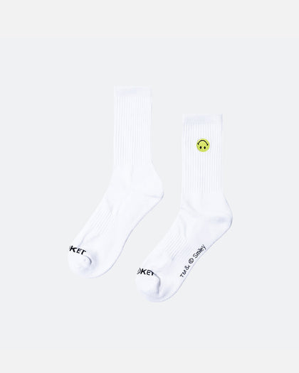 Market X Smiley Grand Slam Socks White