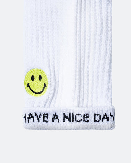Market X Smiley Grand Slam Socks White