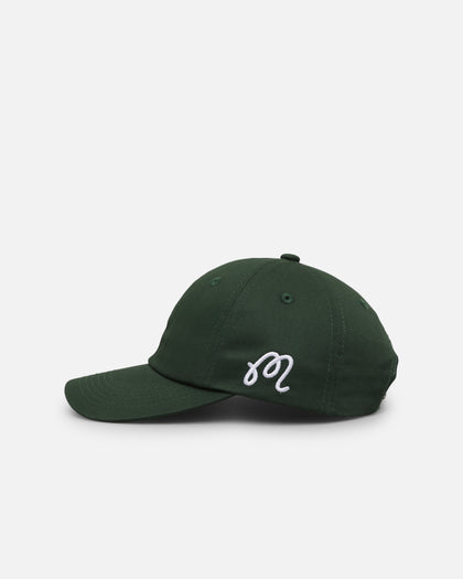 Malbon Washed Cotton Twill Strapback Evergreen