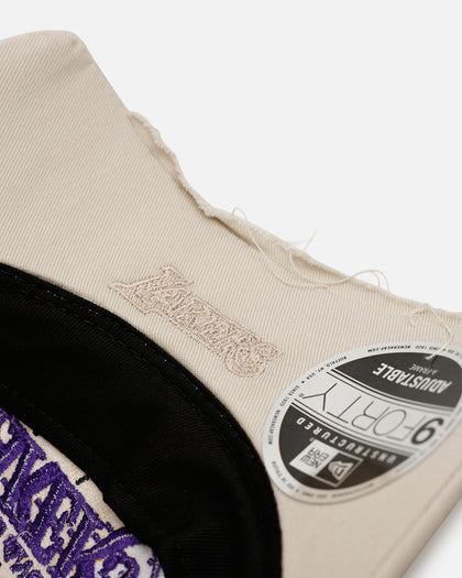 New Era Los Angeles Lakers 'Cut-Off Visor' 9FORTY Snapback Stone