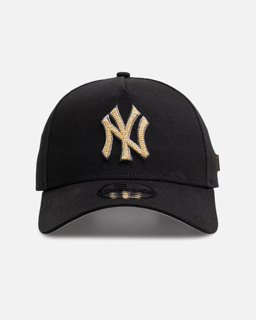 New Era New York Yankees 'Canvas Chainstitch Project X' 9FORTY A-Frame Snapback Black/Gold