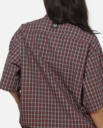 Worship Catharsis Box Crop Shirt Red Check