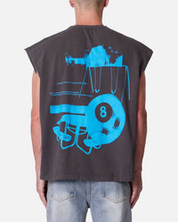 MNML Distressed Sleeveless Tank Washed Black