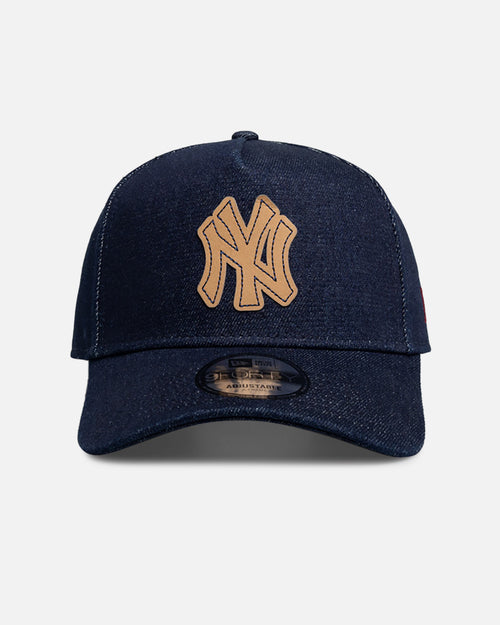 New Era New York Yankees 'Denim Leather Patch' 9FORTY A-Frame Snapback Denim