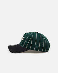 New Era Oakland Athletics 'Pinstripe' 9FORTY A-Frame Snapback Dark Green