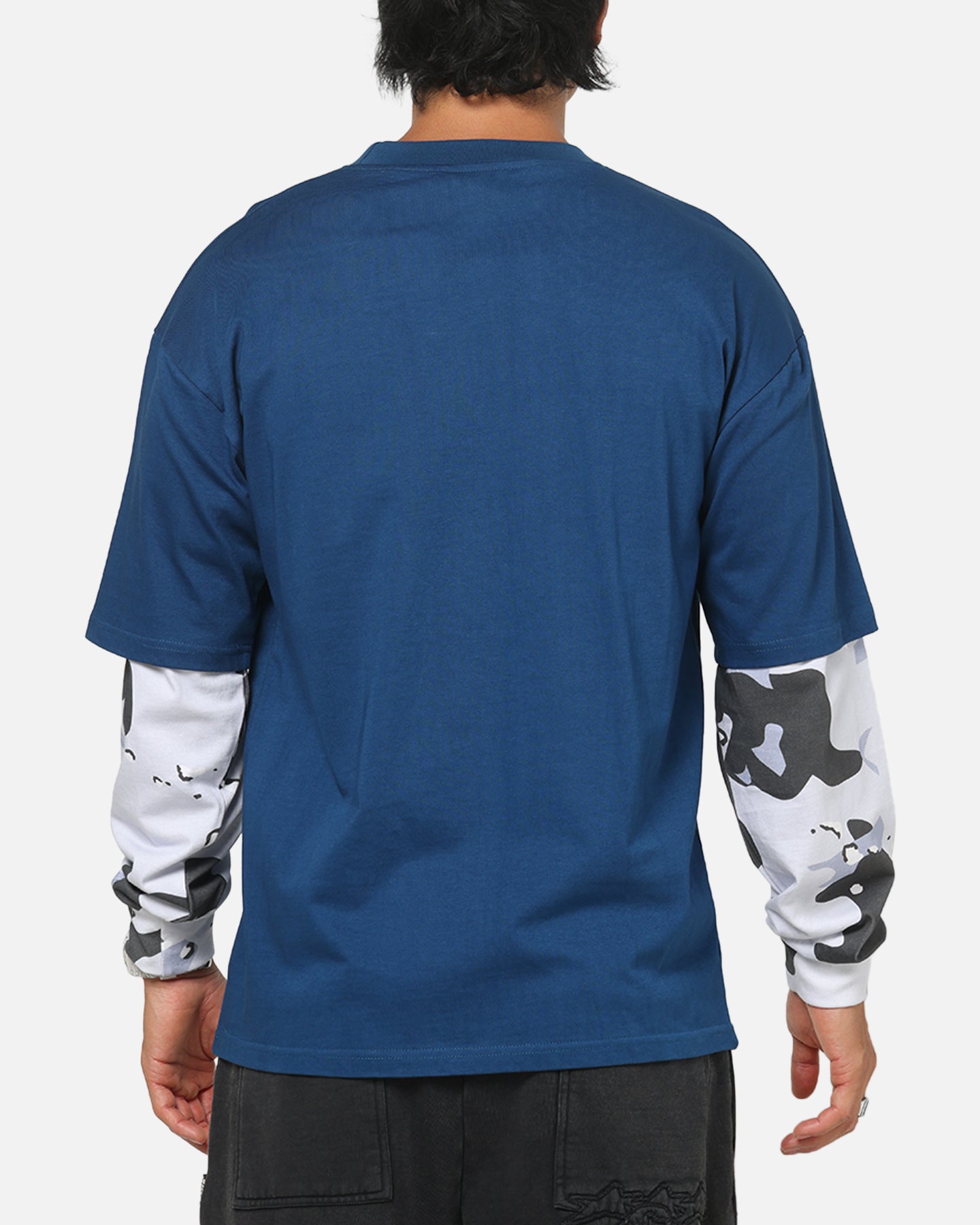 Carre Static Layered Long Sleeve T-Shirt Blue | Culture Kings US