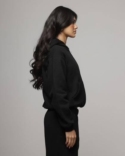 American Thrift Women's Classic Zip Hoodie Black