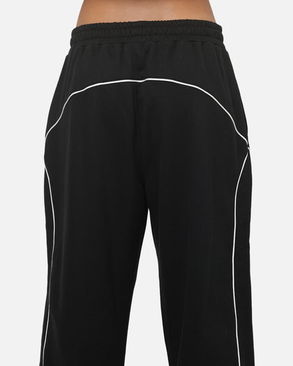 New Era Wide Leg Trackpants Black