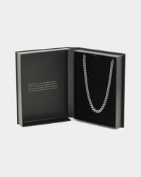 NXS 7mm Cuban Chain White Gold