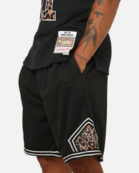 Mitchell & Ness NBA Leopard Diamond Shorts Black/Leopard