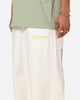 Ed Hardy Ultra Wide Leg Denim Jeans Off White/Yellow