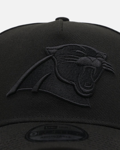 New Era Carolina Panthers 'Black on Black' 9FORTY A-Frame Snapback Black/Black