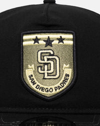 New Era San Diego Padres 'Military Patch' Pre-Curved Golfer Snapback Black