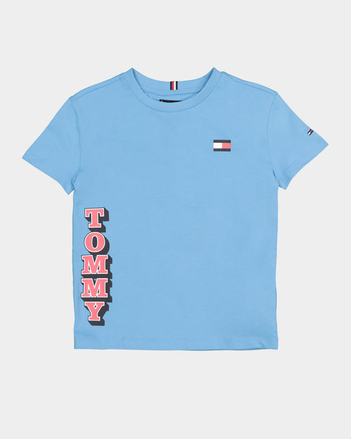 Tommy Hilfiger Kids' Fun Logo T-Shirt Sky