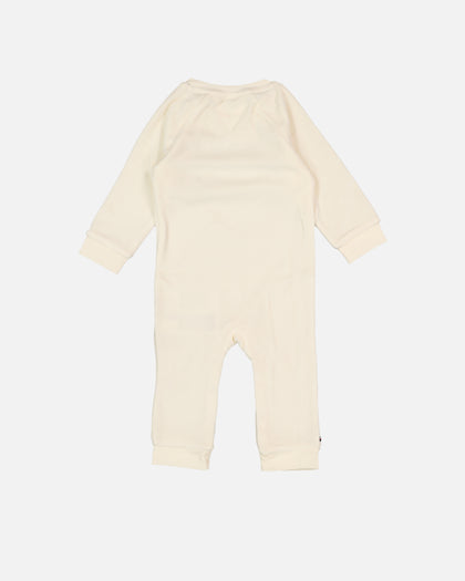 Tommy Hilfiger Infants' Baby Curved Monotype Coverall Ancient White