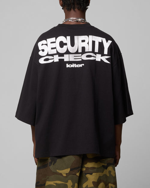 Loiter Security Check Box T-Shirt Black