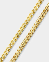House Of Auric Cuban & Franco Stack Bracelet Set 18k Gold Vermeil