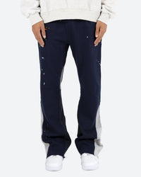 MNML Contrast Bootcut Sweat Pants Navy