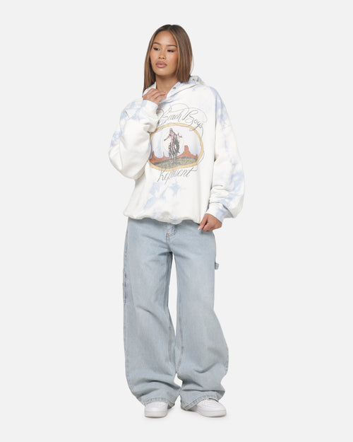Represent Beach Boys Script Hoodie Blue Tie Dye
