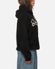 S Double Cursive Zip Hoodie Black