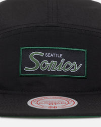 Mitchell & Ness Seattle Sonics Team Logo Camper Strapback Black