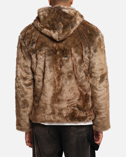 XXIII Into The Wild Fur Jacket Brown