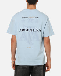 Majestic Athletic Argentina Halftone Crest T-Shirt Argentina Blue