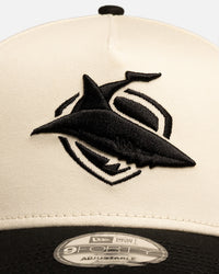New Era Cronulla-Sutherland Sharks 'Chrome Black' 9FORTY A-Frame Snapback White/Black