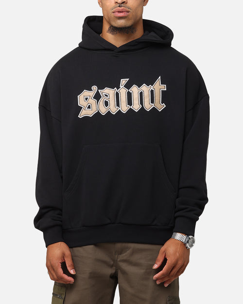 Saint Morta Cambronne Layered Boxy Hoodie Black/Stone