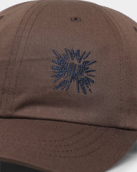 HUF Multi Hit 6-Panel Curved Visor Strapback Brown